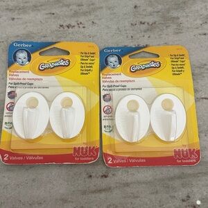 Gerber Fun Grips Sip & Smile Spill Proof Cup Replacement Valves NUK 78175 NEW 2